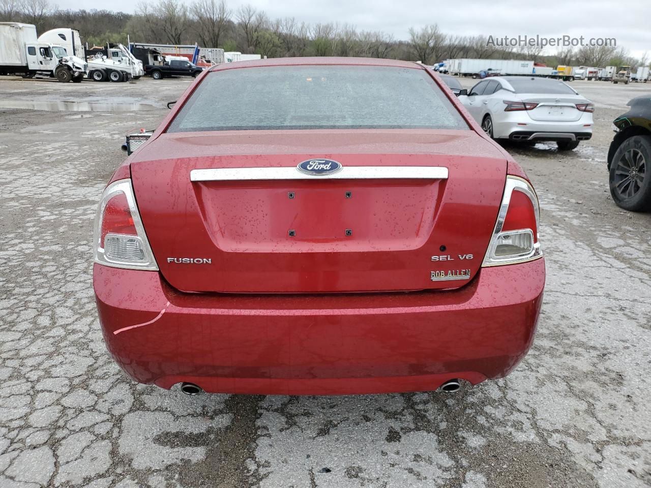 2006 Ford Fusion Sel Maroon vin: 3FAHP08106R132668