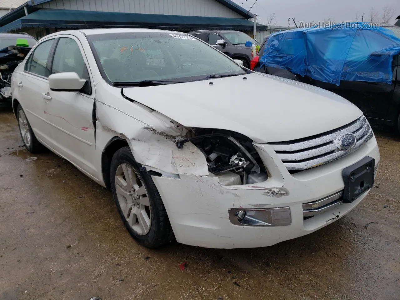 2008 Ford Fusion Sel White vin: 3FAHP08138R184296