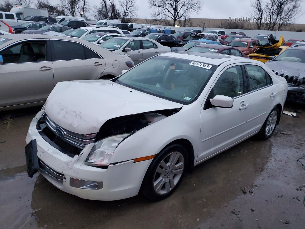 2008 Ford Fusion Sel White vin: 3FAHP08158R161604