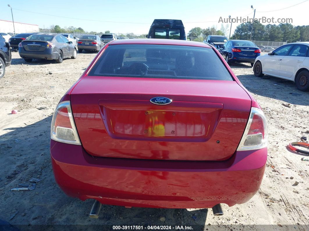 2006 Ford Fusion Sel Red vin: 3FAHP08166R172415