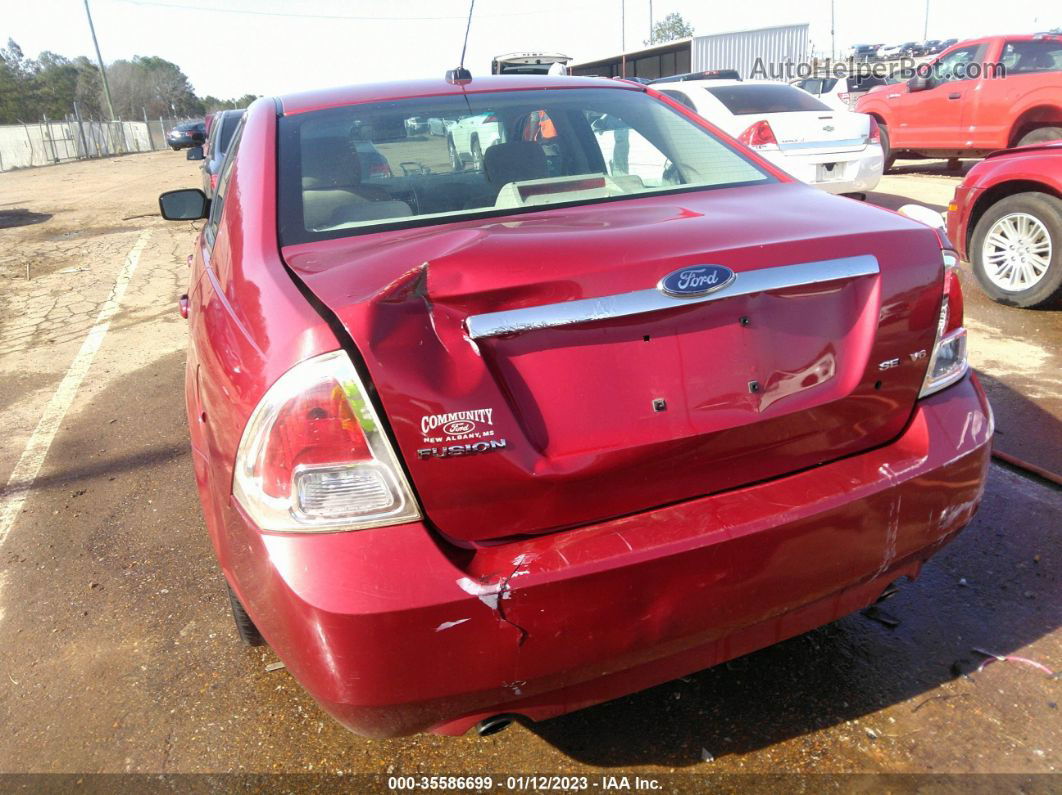 2008 Ford Fusion Sel Red vin: 3FAHP08178R156677