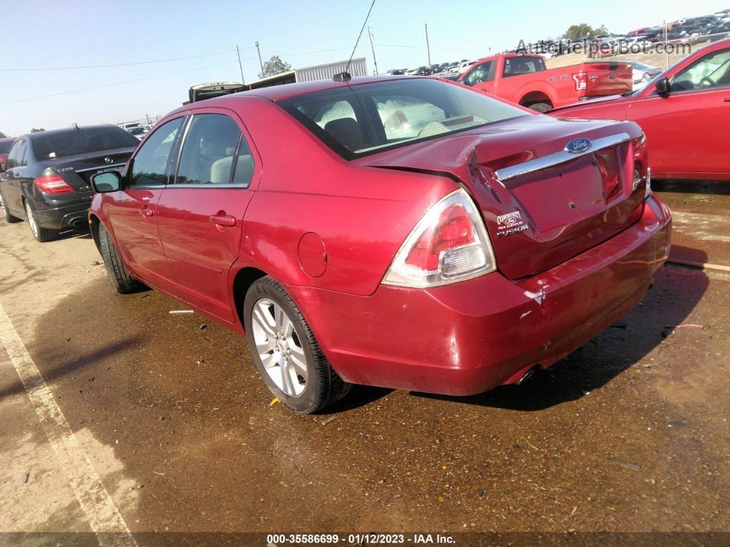 2008 Ford Fusion Sel Red vin: 3FAHP08178R156677