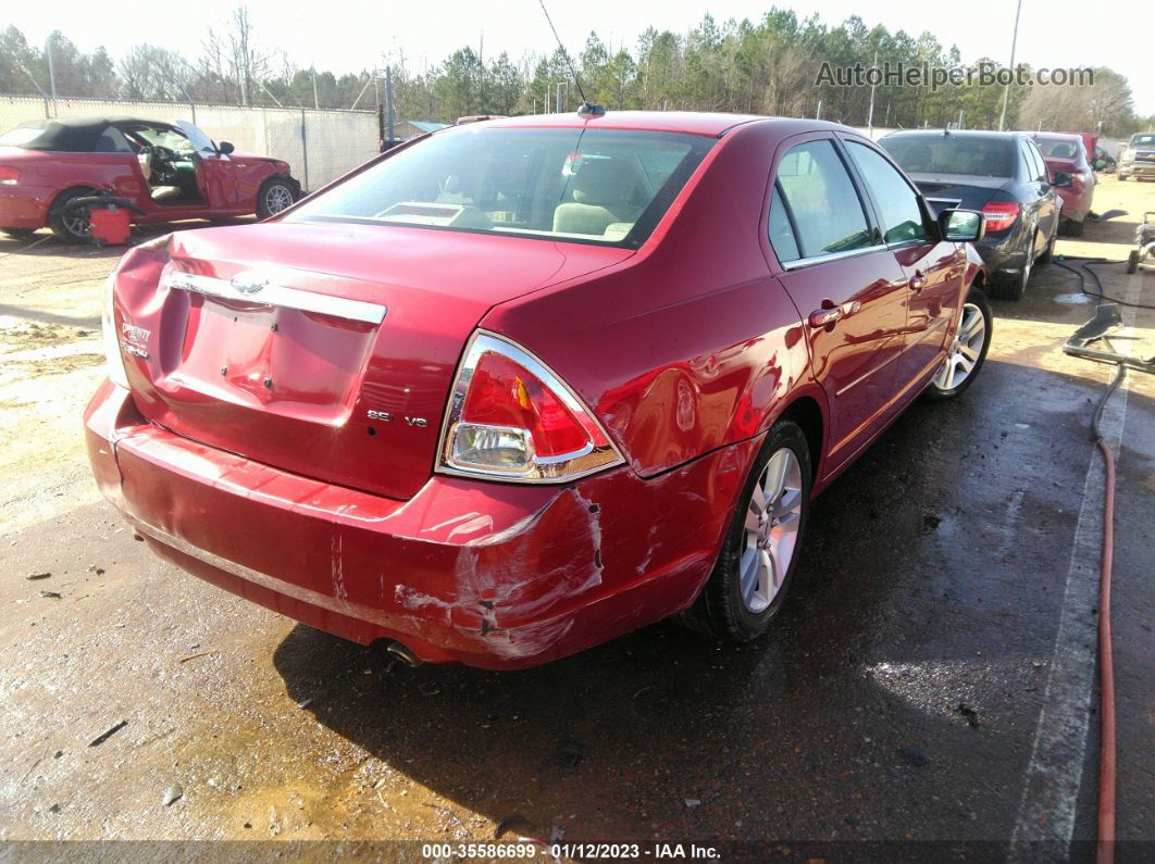 2008 Ford Fusion Sel Red vin: 3FAHP08178R156677