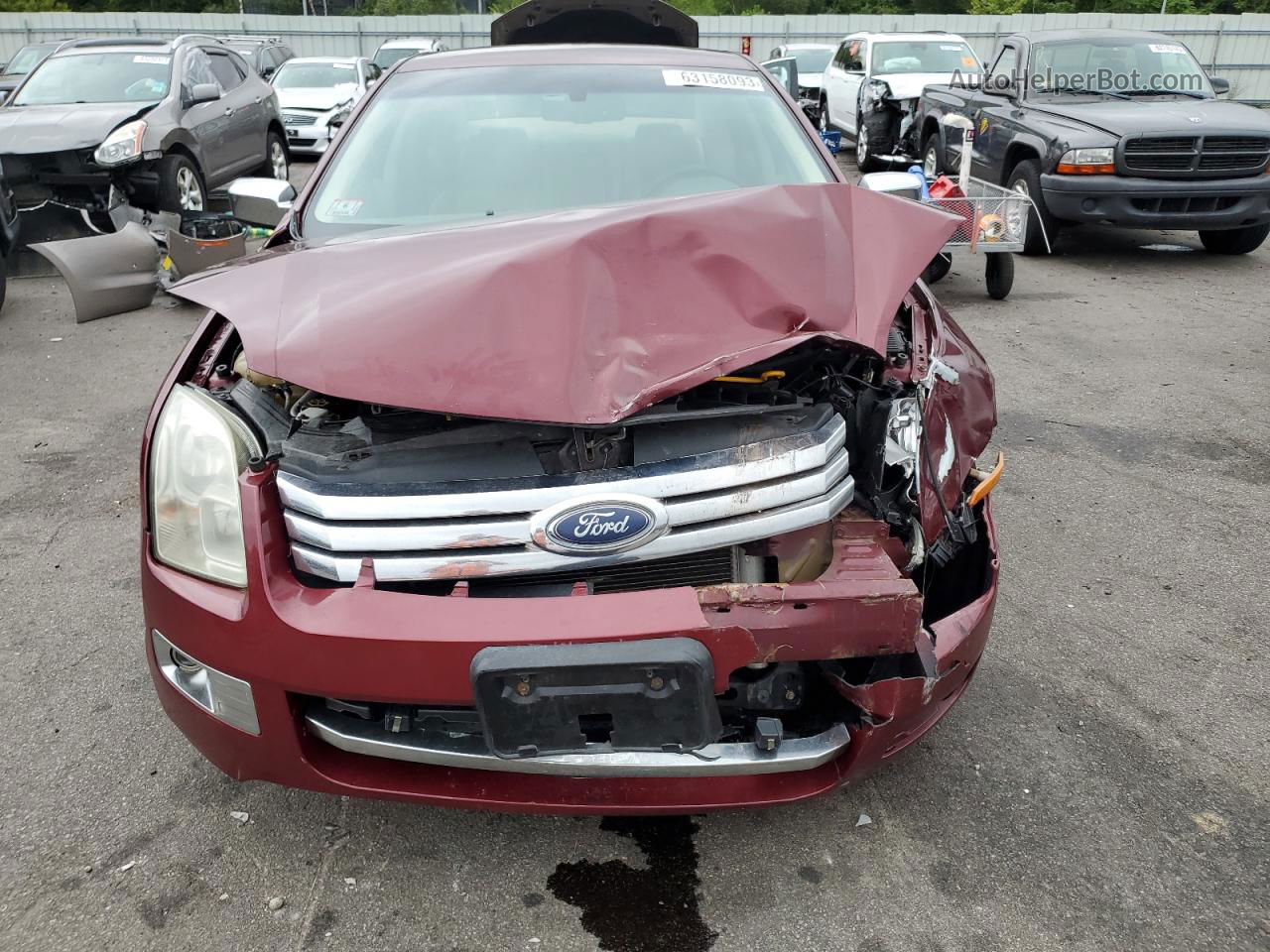 2006 Ford Fusion Sel Burgundy vin: 3FAHP08186R200859