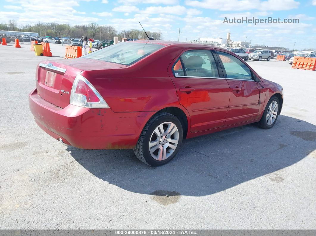 2008 Ford Fusion Sel Red vin: 3FAHP08188R130332