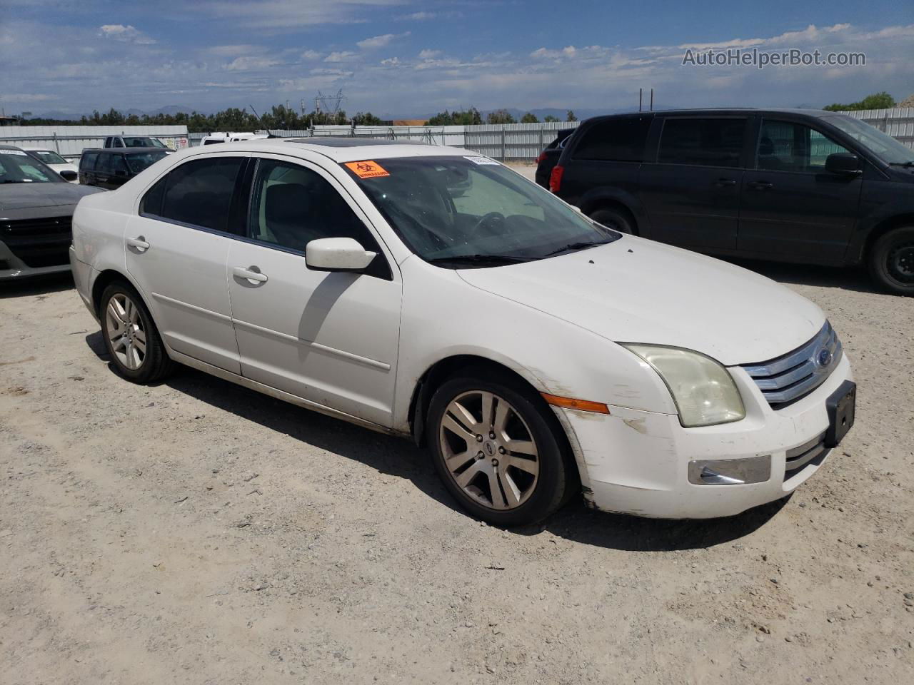 2008 Ford Fusion Sel White vin: 3FAHP081X8R232179