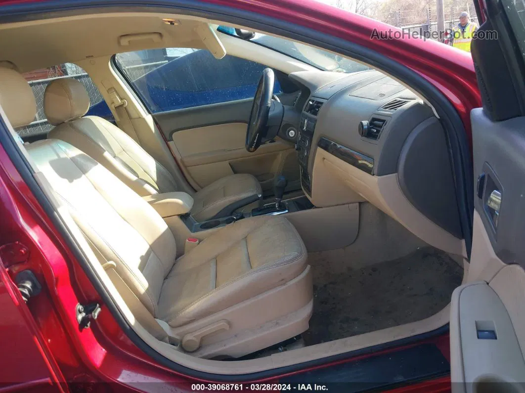 2008 Ford Fusion Sel Red vin: 3FAHP08Z28R275923