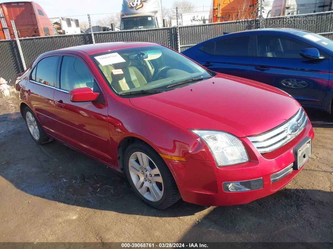 2008 Ford Fusion Sel Red vin: 3FAHP08Z28R275923