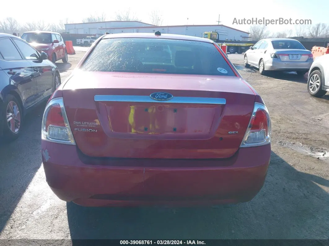 2008 Ford Fusion Sel Red vin: 3FAHP08Z28R275923