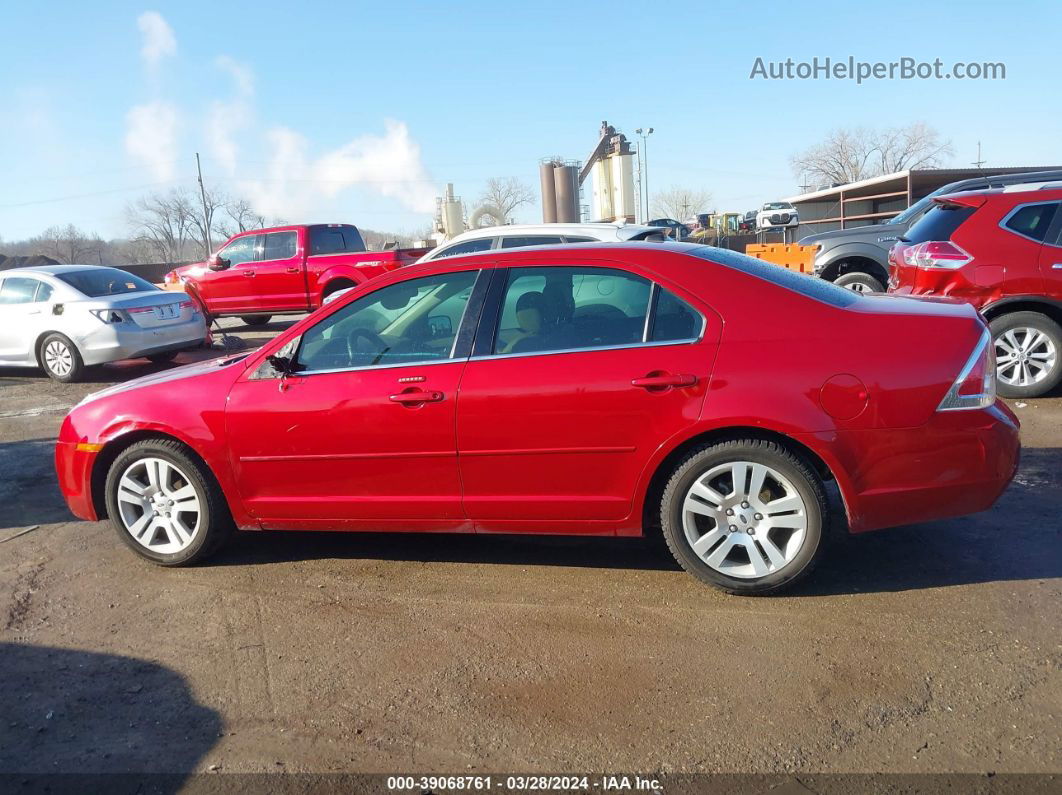 2008 Ford Fusion Sel Red vin: 3FAHP08Z28R275923