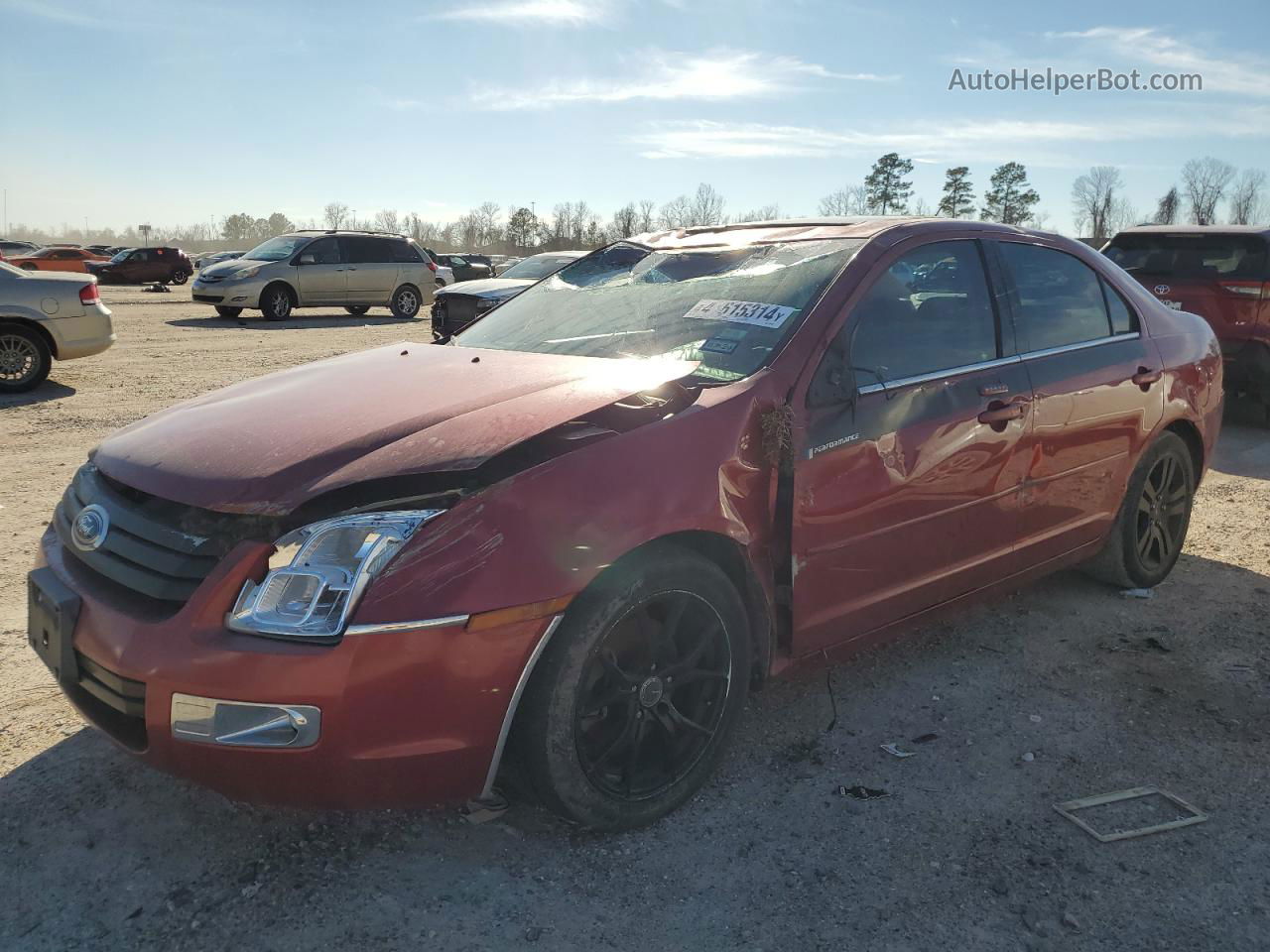 2008 Ford Fusion Sel Красный vin: 3FAHP08Z68R141612