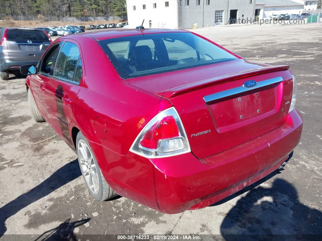 2008 Ford Fusion Sel Red vin: 3FAHP08Z78R264416