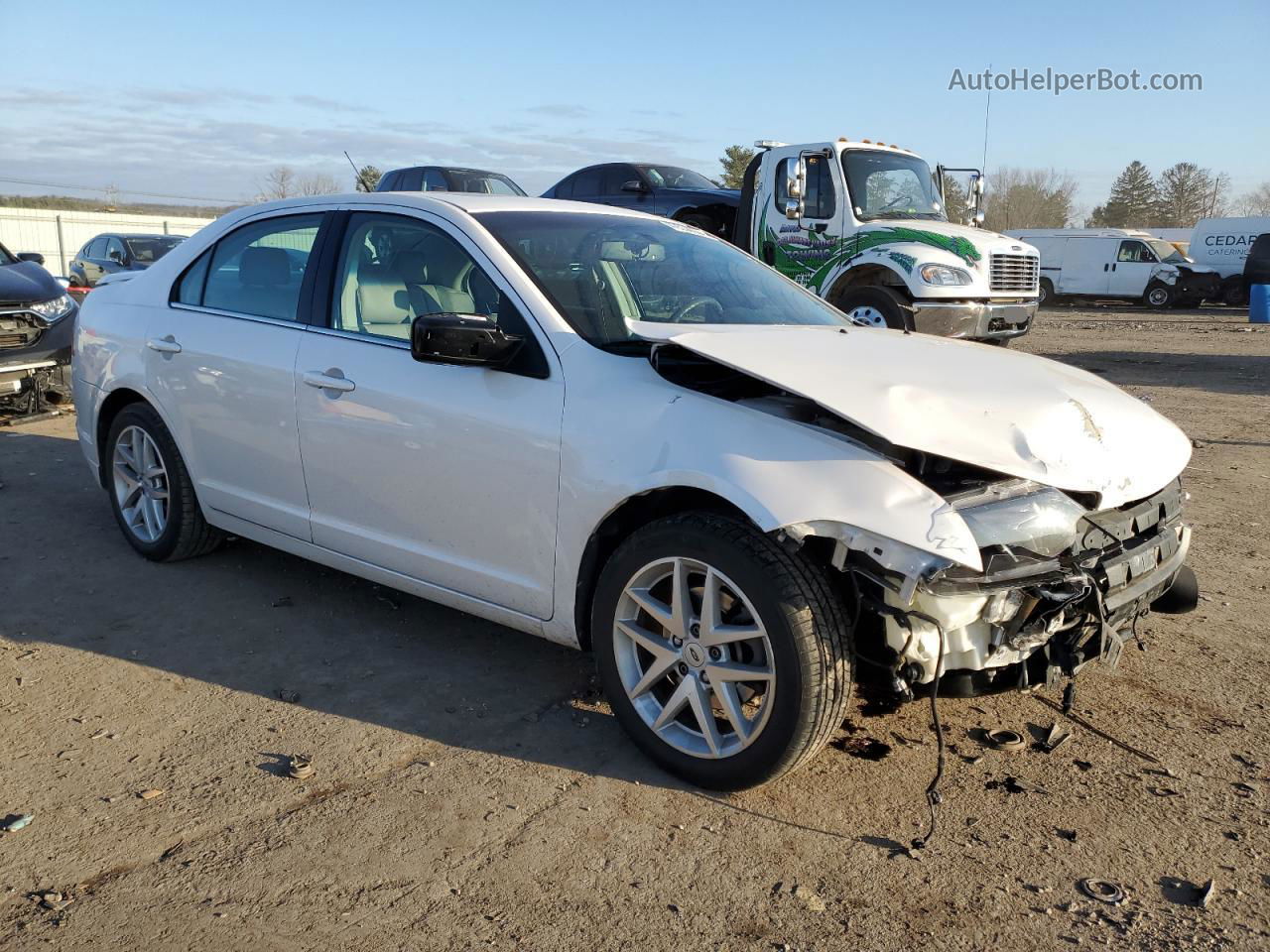 2012 Ford Fusion Sel White vin: 3FAHP0CG5CR330721