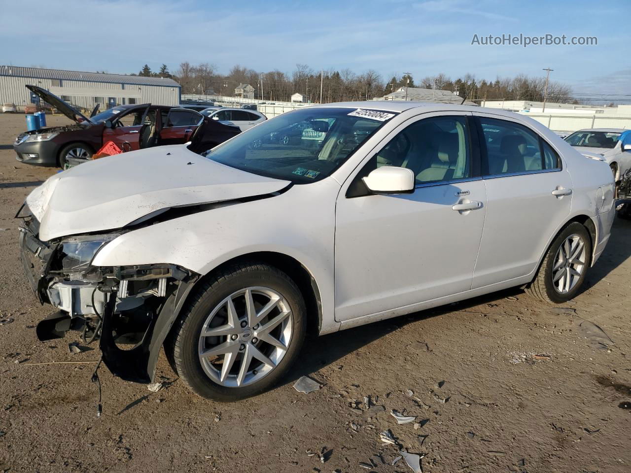 2012 Ford Fusion Sel White vin: 3FAHP0CG5CR330721