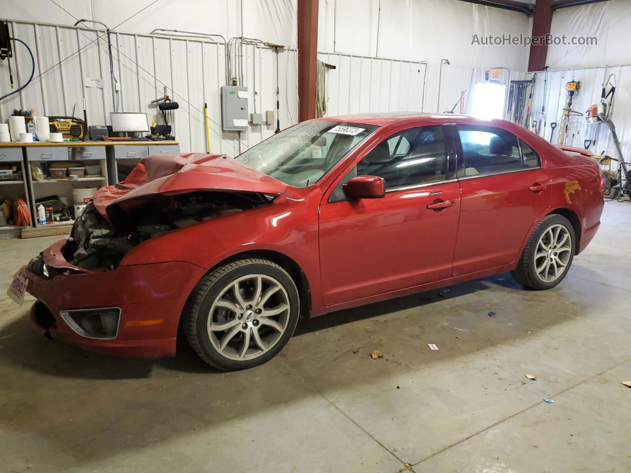 2012 Ford Fusion Sel Burgundy vin: 3FAHP0CG6CR368670