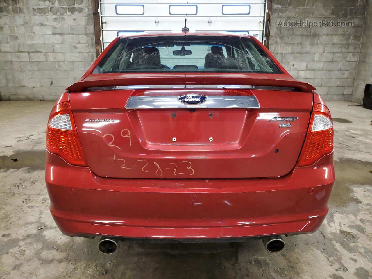 2010 Ford Fusion Sport Red vin: 3FAHP0DC9AR321836