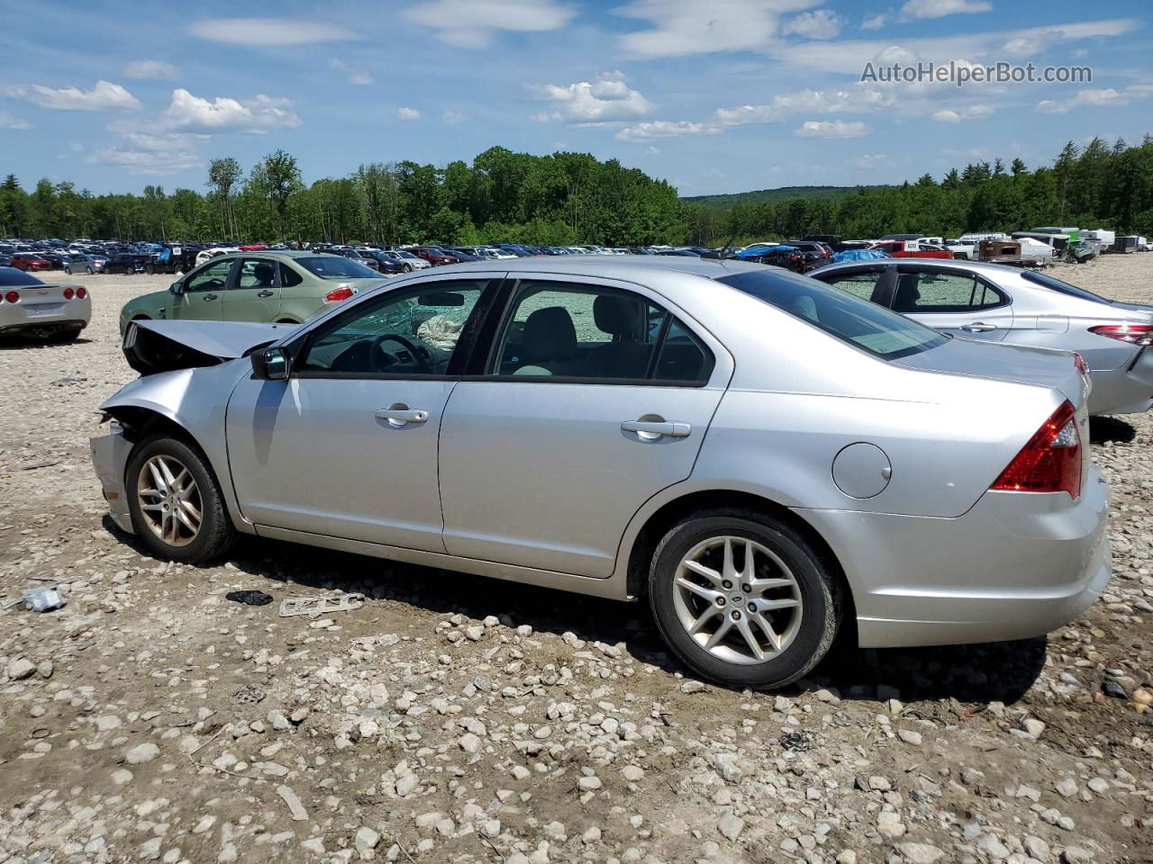 2012 Ford Fusion S Silver vin: 3FAHP0GA0CR404813