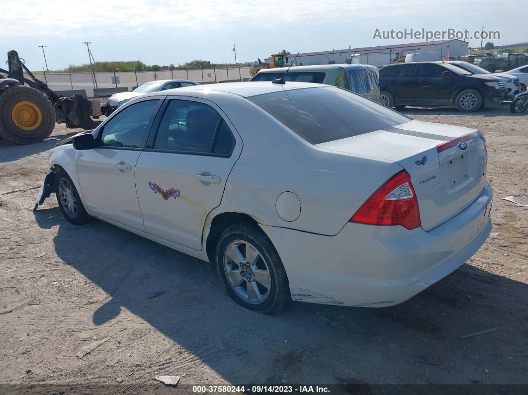 2012 Ford Fusion S White vin: 3FAHP0GA2CR414632