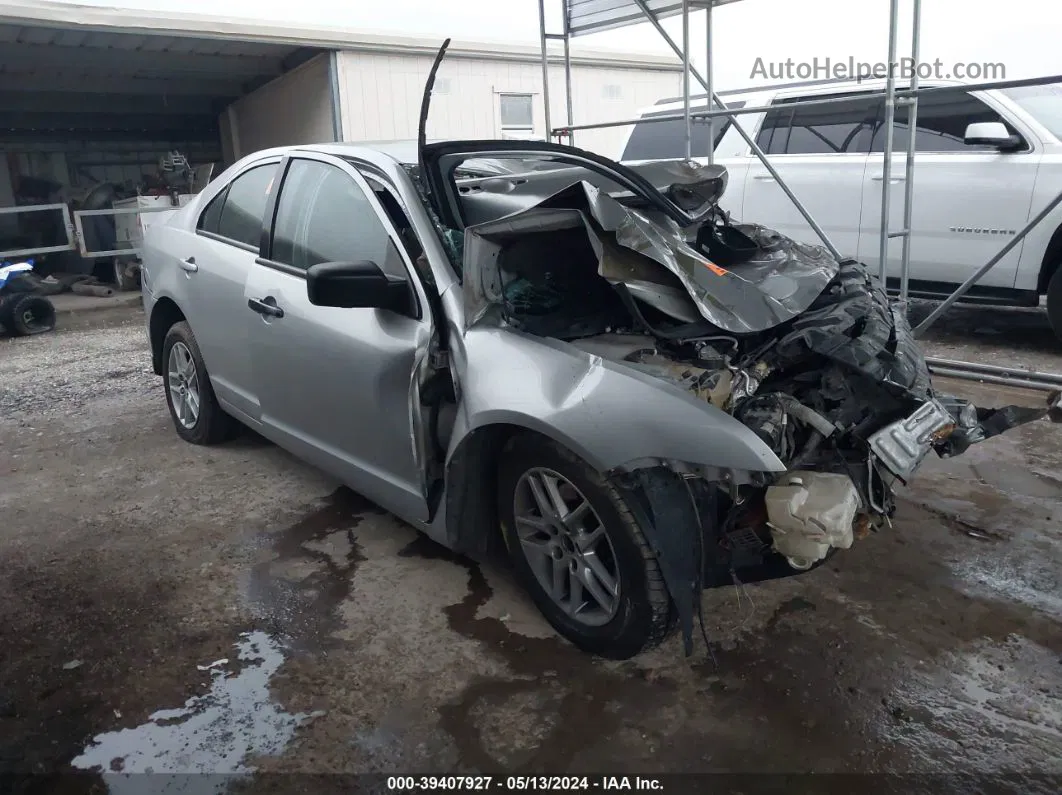 2010 Ford Fusion S Silver vin: 3FAHP0GA3AR110528