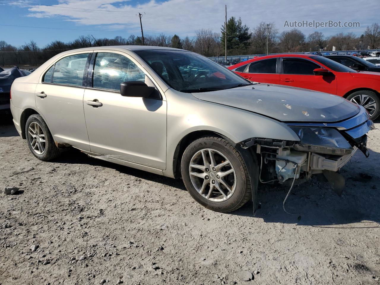 2010 Ford Fusion S Beige vin: 3FAHP0GA3AR371349