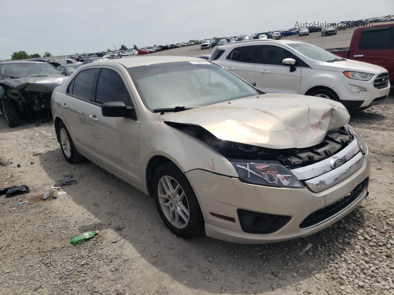 2010 Ford Fusion S Серебряный vin: 3FAHP0GA3AR430089