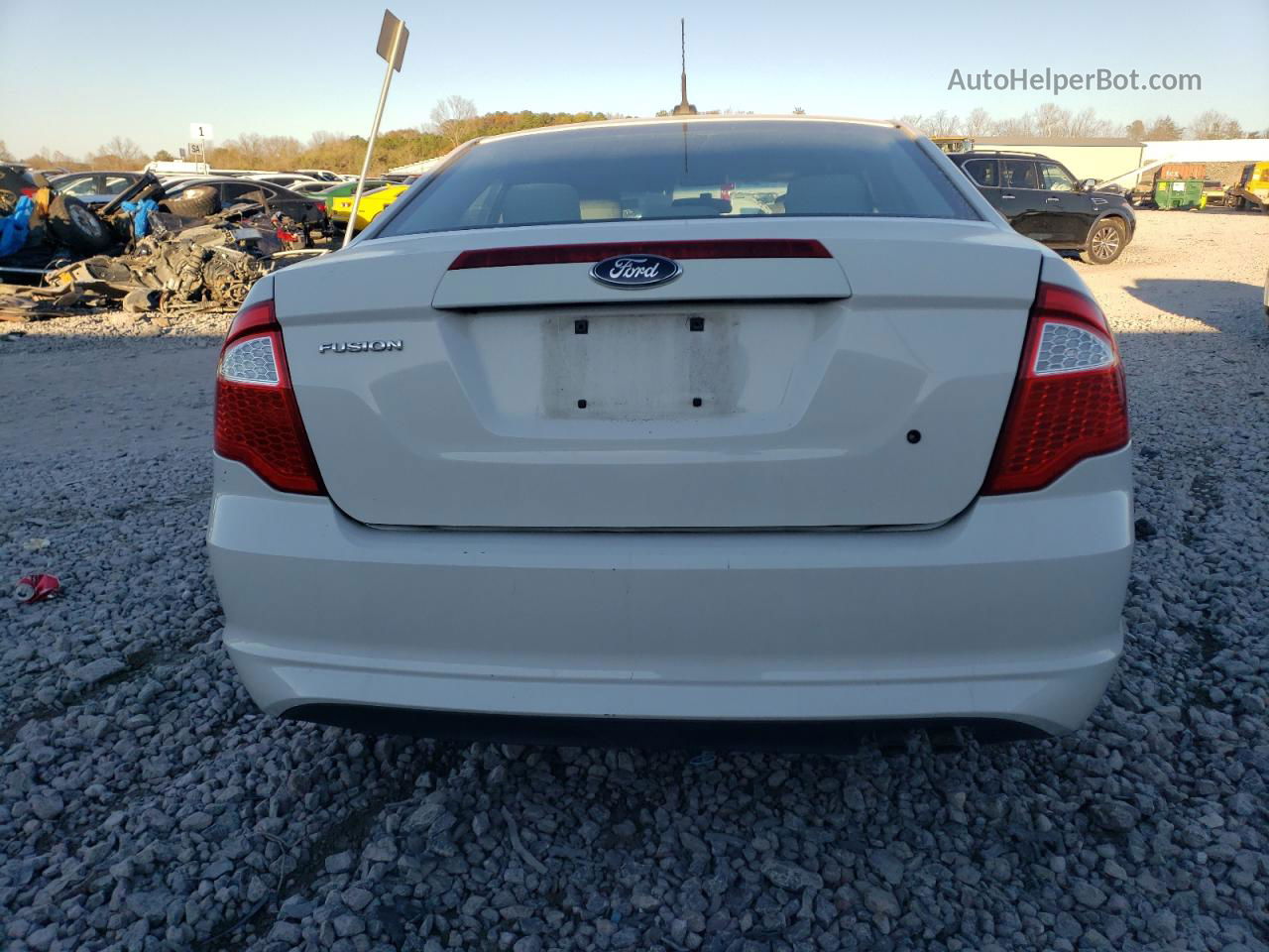 2012 Ford Fusion S White vin: 3FAHP0GA3CR321862