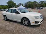 2010 Ford Fusion S White vin: 3FAHP0GA4AR233495