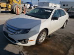 2012 Ford Fusion S White vin: 3FAHP0GA4CR156369