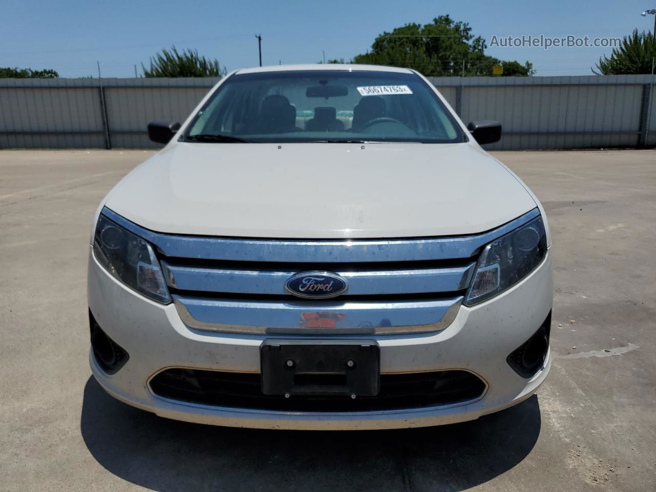 2010 Ford Fusion S White vin: 3FAHP0GA5AR255991