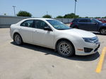 2010 Ford Fusion S White vin: 3FAHP0GA5AR255991