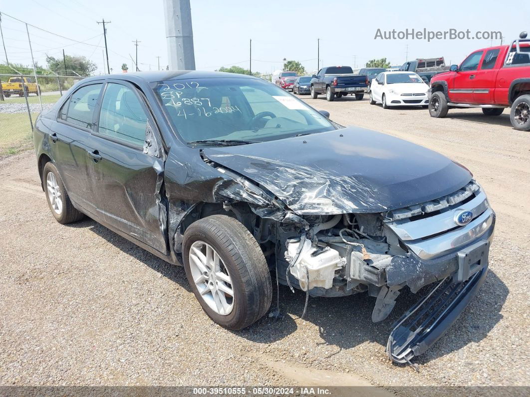 2012 Ford Fusion S Black vin: 3FAHP0GA5CR246887