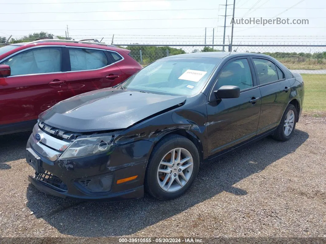 2012 Ford Fusion S Черный vin: 3FAHP0GA5CR246887