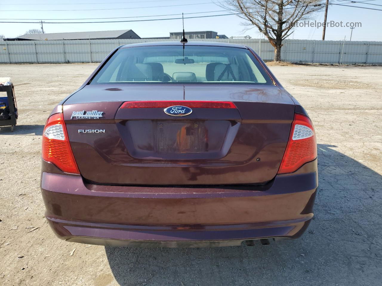 2012 Ford Fusion S Burgundy vin: 3FAHP0GA5CR410994