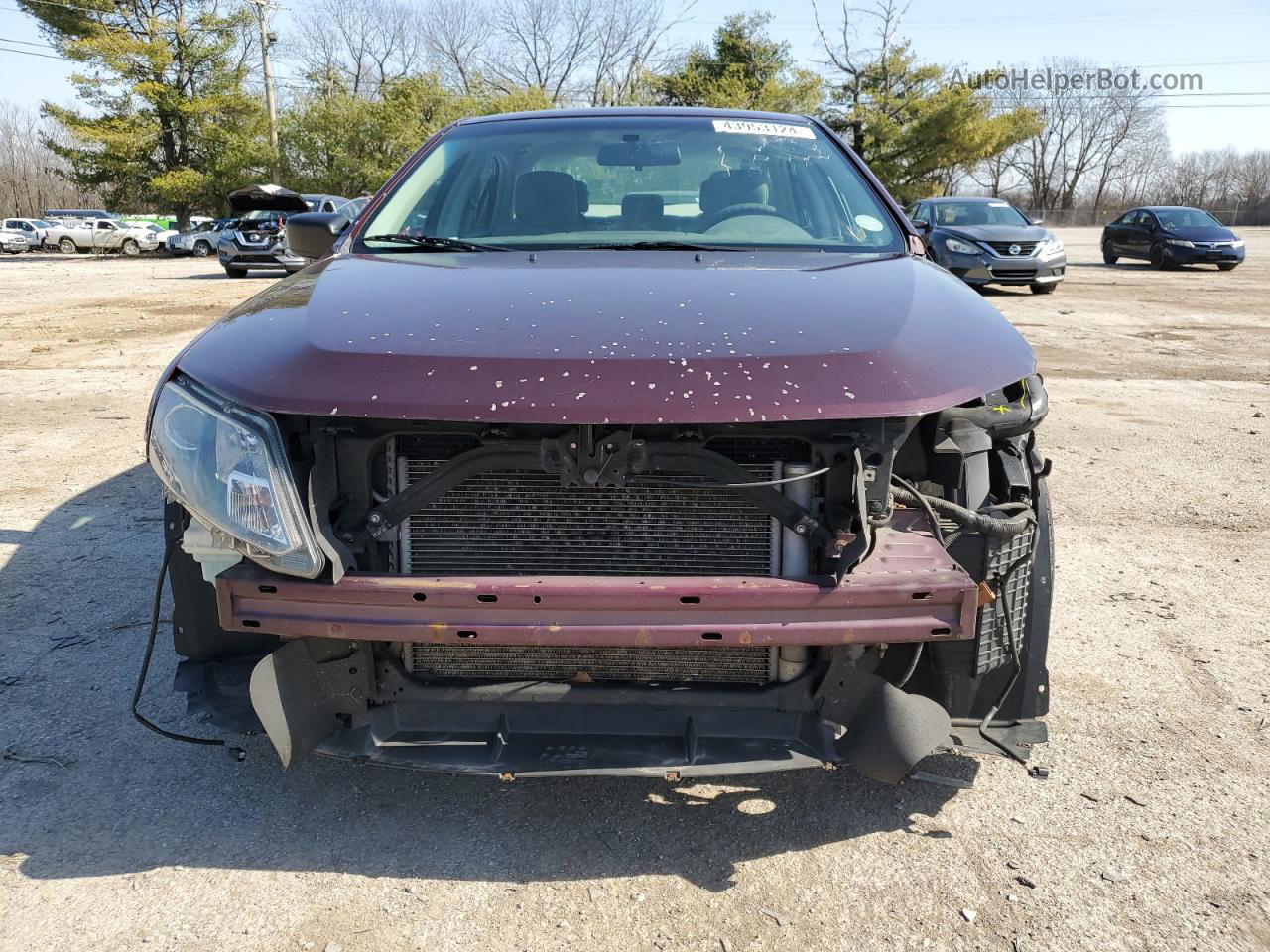 2012 Ford Fusion S Burgundy vin: 3FAHP0GA5CR410994