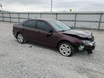 2012 Ford Fusion S Burgundy vin: 3FAHP0GA7CR410849