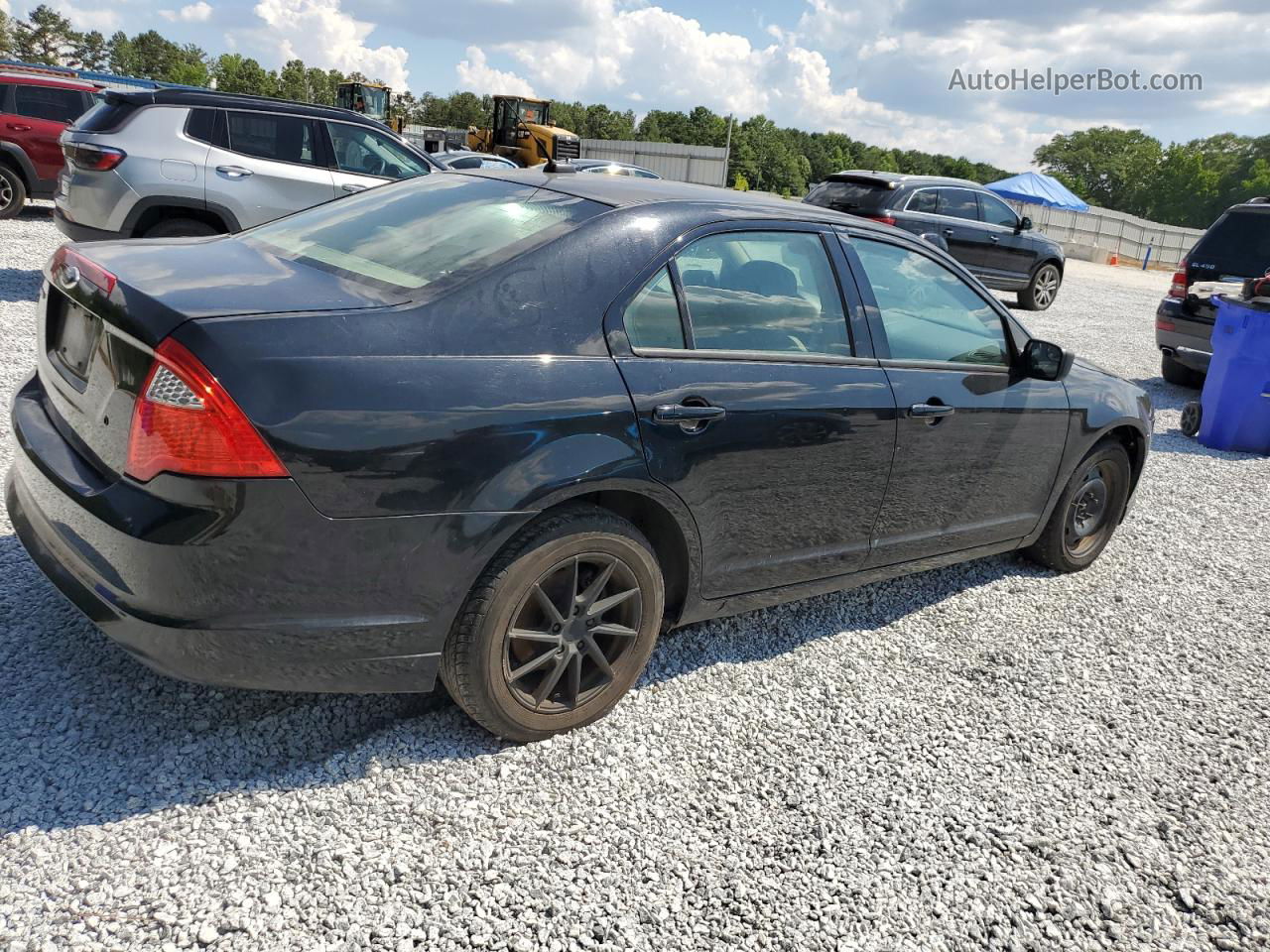 2012 Ford Fusion S Black vin: 3FAHP0GA8CR149196