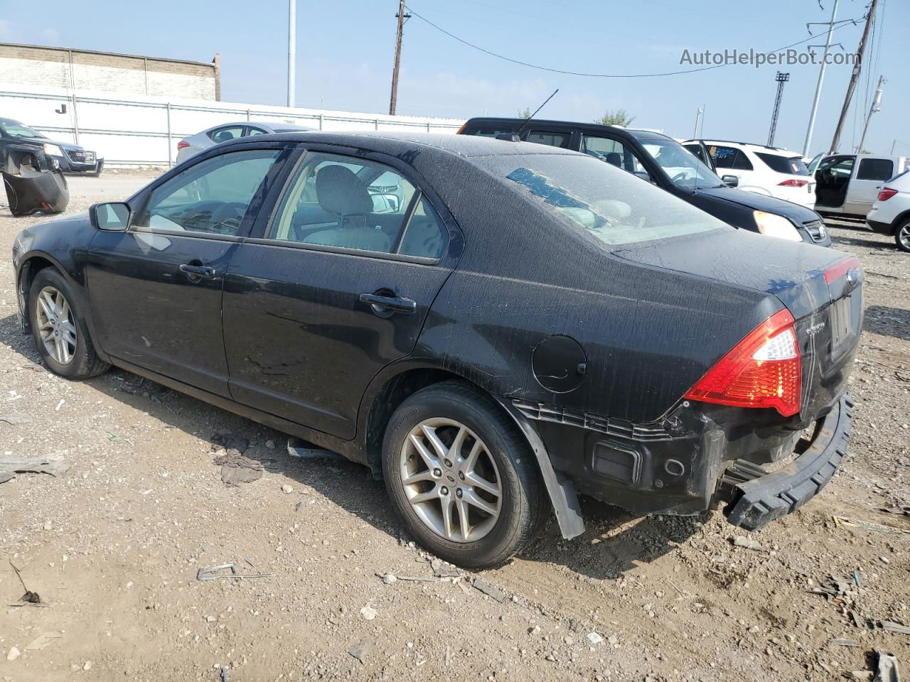 2010 Ford Fusion S Black vin: 3FAHP0GA9AR225005