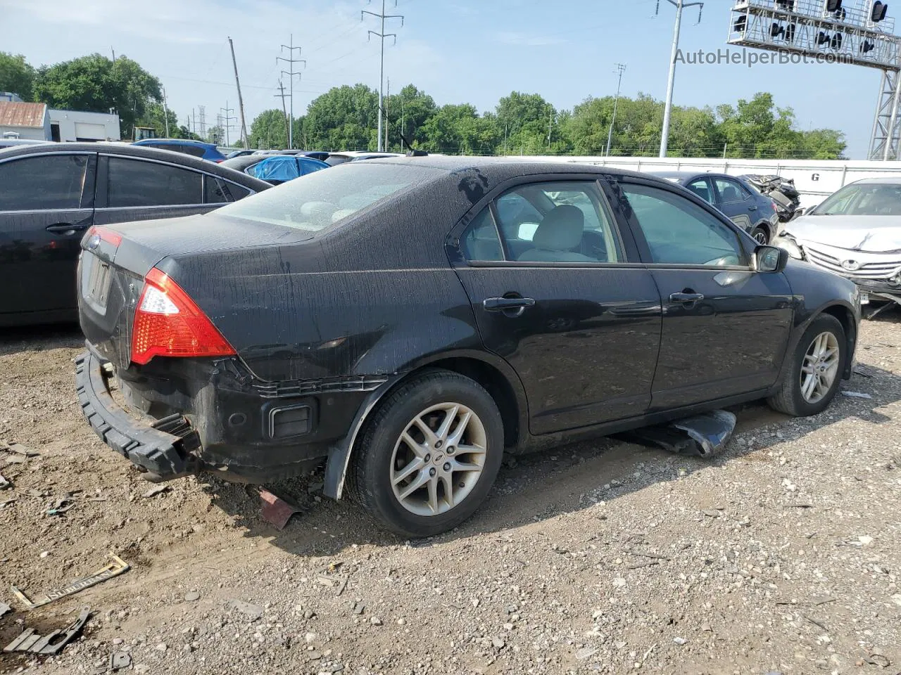 2010 Ford Fusion S Black vin: 3FAHP0GA9AR225005