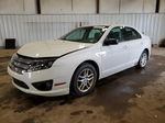 2012 Ford Fusion S White vin: 3FAHP0GA9CR129894