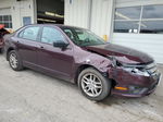 2012 Ford Fusion S Burgundy vin: 3FAHP0GA9CR441584