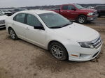 2012 Ford Fusion S White vin: 3FAHP0GAXCR312107