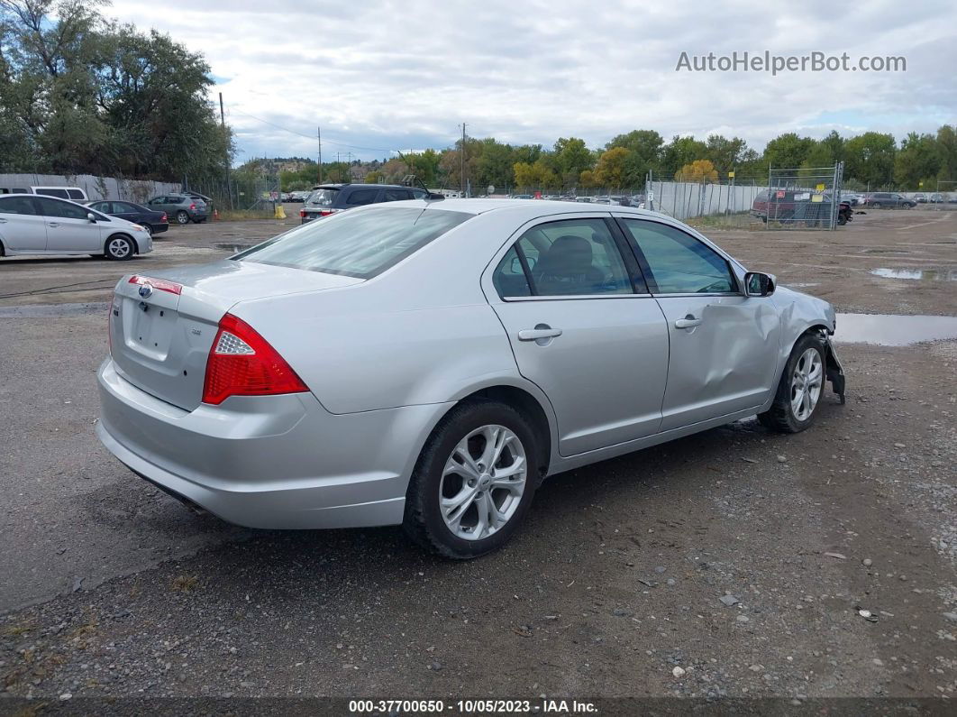 2012 Ford Fusion Se Silver vin: 3FAHP0HA0CR131080