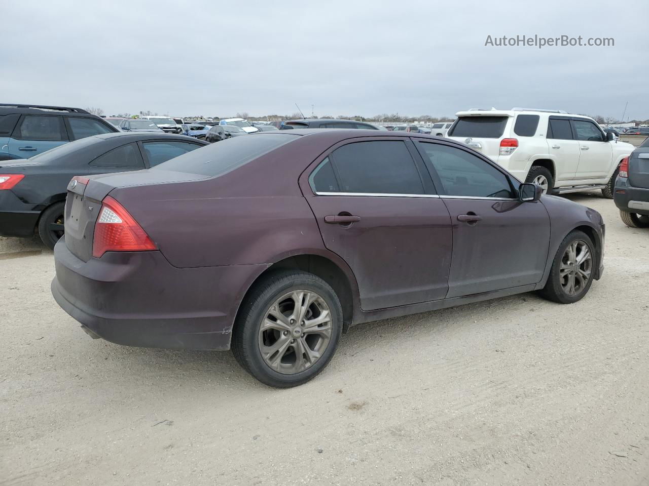 2012 Ford Fusion Se Burgundy vin: 3FAHP0HA0CR258122