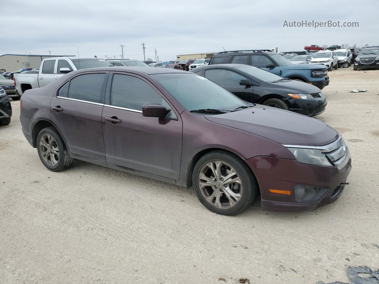 2012 Ford Fusion Se Burgundy vin: 3FAHP0HA0CR258122