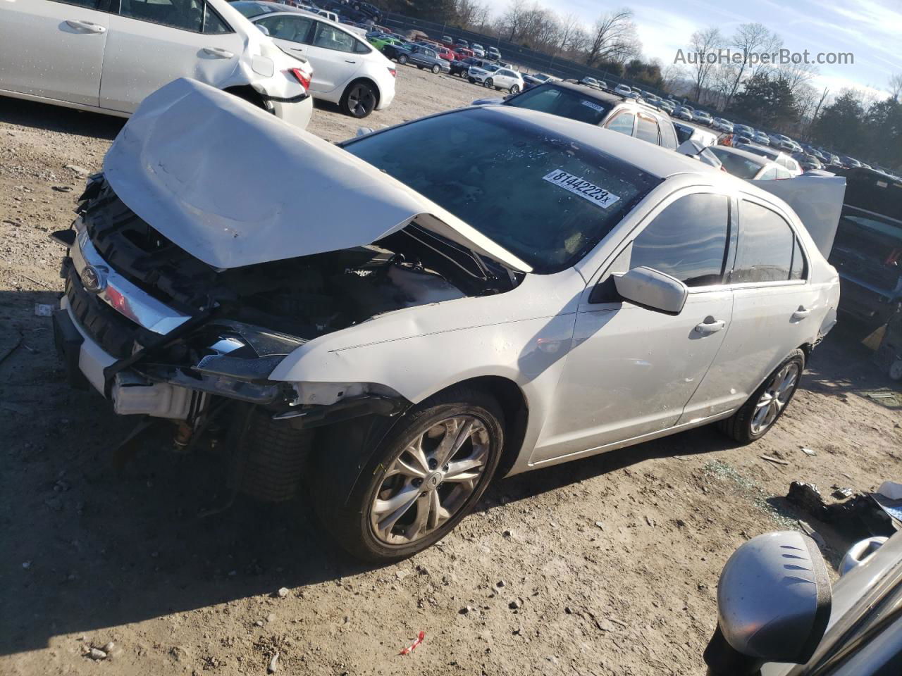 2012 Ford Fusion Se White vin: 3FAHP0HA0CR306556