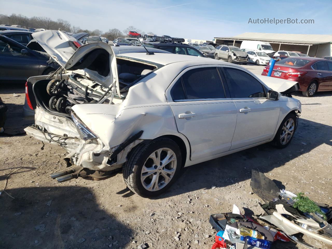 2012 Ford Fusion Se White vin: 3FAHP0HA0CR306556