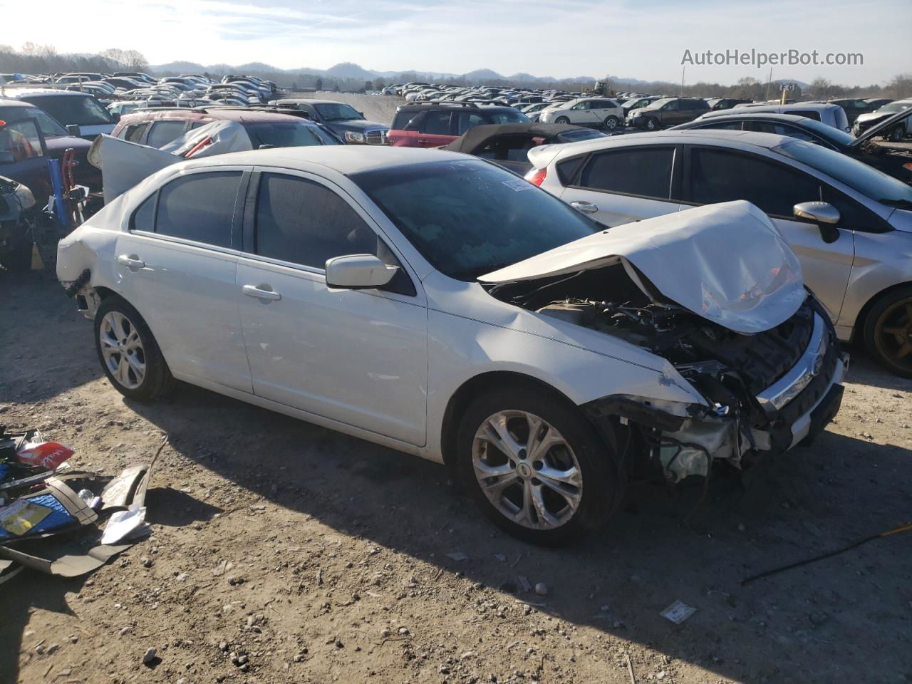 2012 Ford Fusion Se White vin: 3FAHP0HA0CR306556