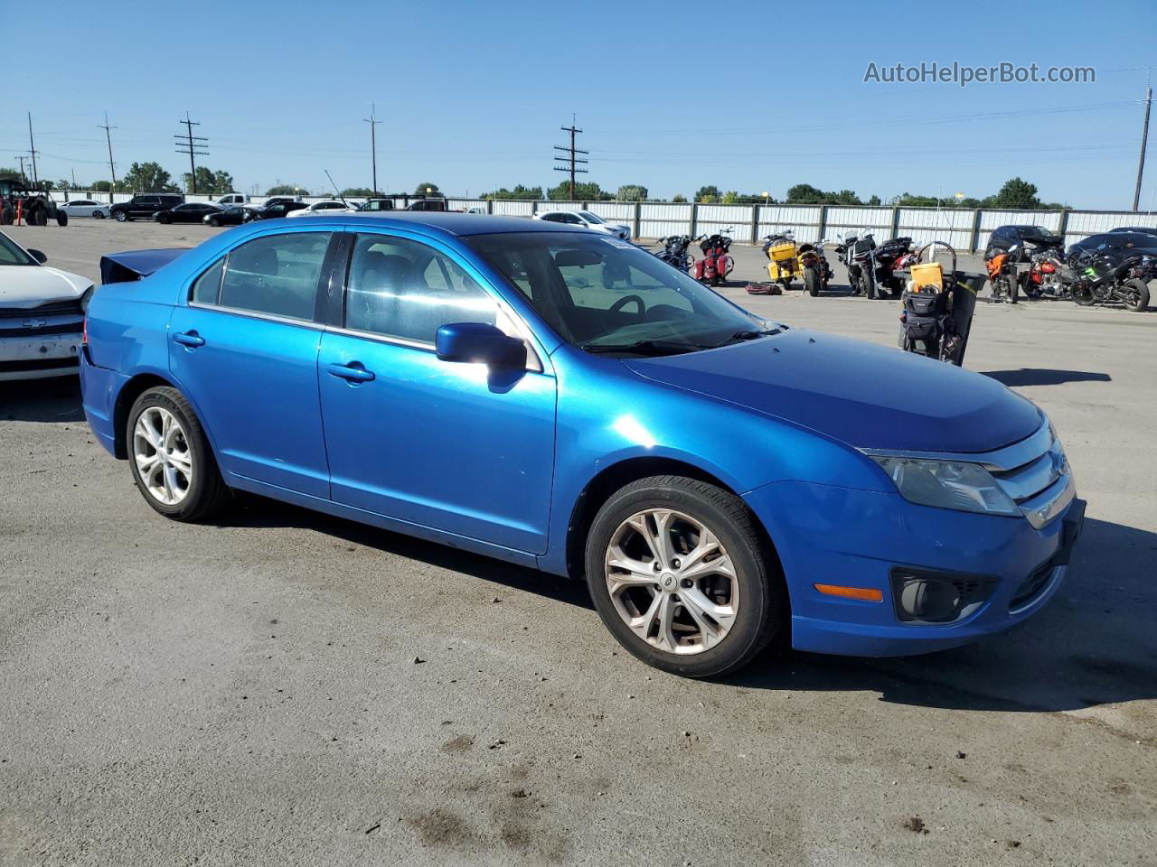 2012 Ford Fusion Se Синий vin: 3FAHP0HA0CR307917