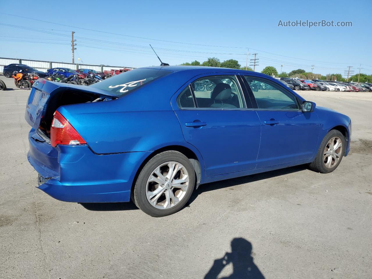 2012 Ford Fusion Se Blue vin: 3FAHP0HA0CR307917