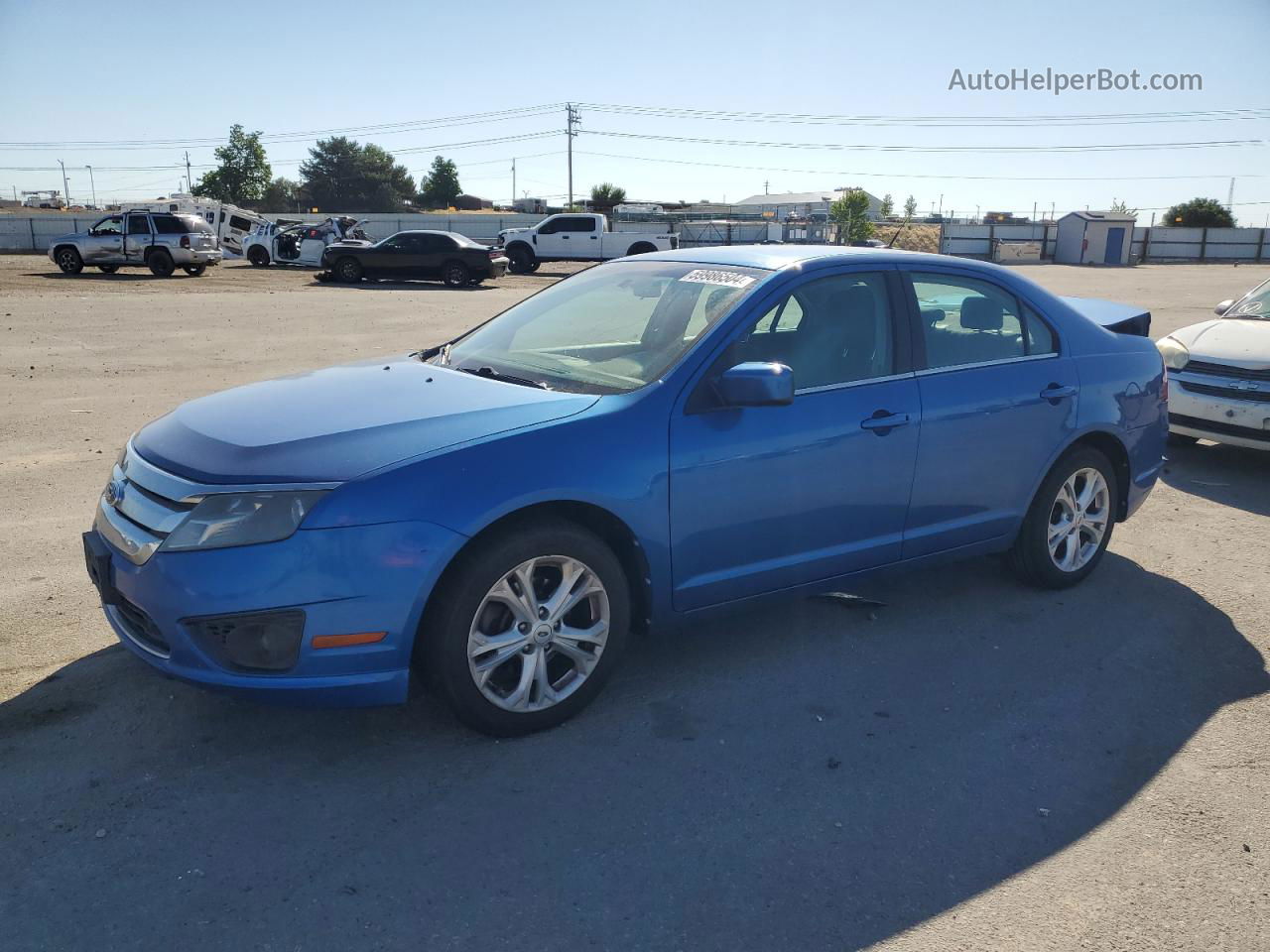 2012 Ford Fusion Se Blue vin: 3FAHP0HA0CR307917